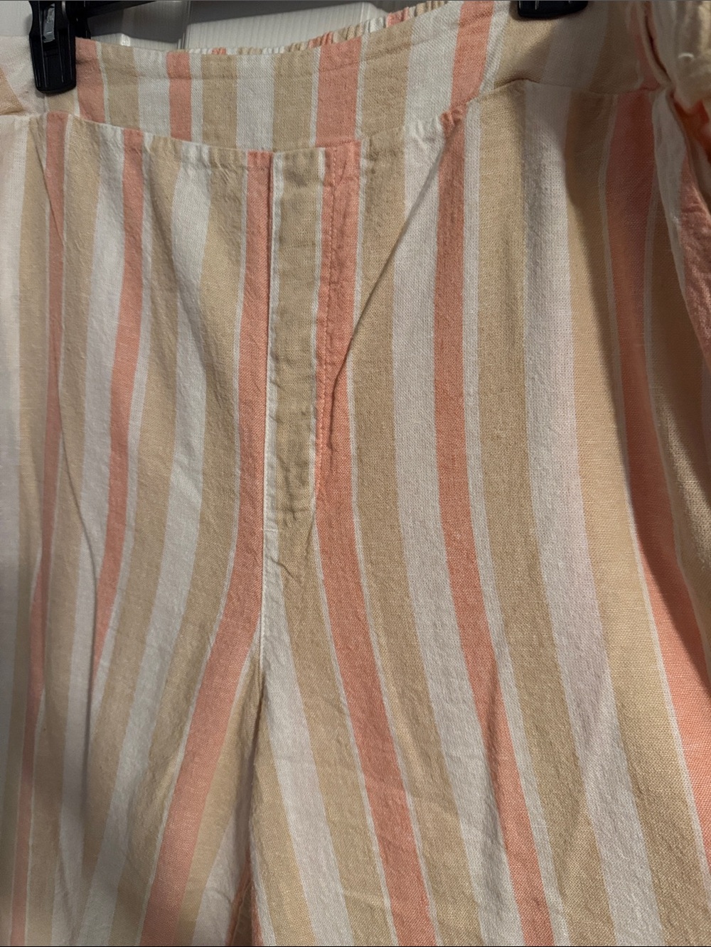 Jessica Simpson Peach & Cream Striped Straight-Leg Pants - Picture 4 of 5